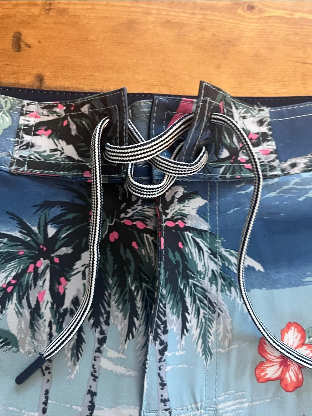 Gap Men's Tropical Palm Print Swim Board Shorts - Blue